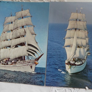 Gorch Fock, nave scuola a vela, vecchi biglietti d'auguri, cartoline