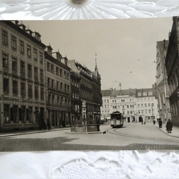 Görlitz, alte Fotografie, schwarz-weiß, Verkehrsbetriebe der Stadt Görlitz, DDR