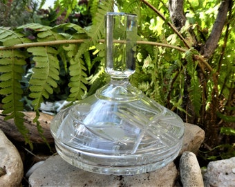 Pot à couvercle, bonbonière en verre de cristal