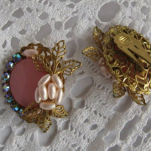 Ohrclips, Ohrringe, Vintageschmuck, alter Schmuck, Modeschmuck Bild 3