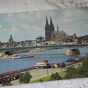 Cologne, ancienne carte de voeux, carte postale