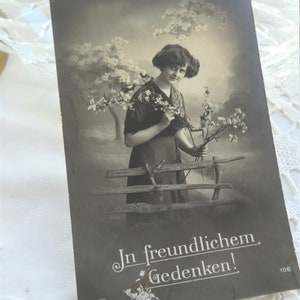 Cartão antigo, Art Nouveau, Saxônia, Erfurt
