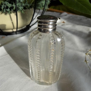 Antique glass bottle, perfume bottle, around 1900, Art Nouveau