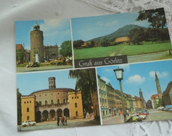 Old greeting card, postcard Görlitz, GDR