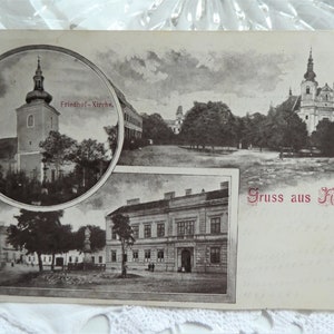 Antike Ansichtskarte, Grußkarte, Correspondenzkarte, Postkarte von Kwassitz, Quassitz, Kvasice, Böhmen, Mähren, 1911