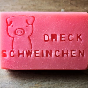 60.00 EUR/kg dirty pig soap, raspberry soap, raspberries, raspberry scent,