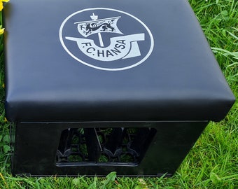Beer crate seat cushion - FC Hansa Rostock black