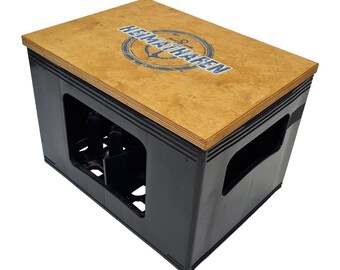 Beer crate seat wood - Home port