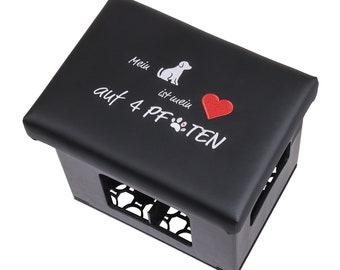 Beer crate seat cushion - My dog is my heart on four paws