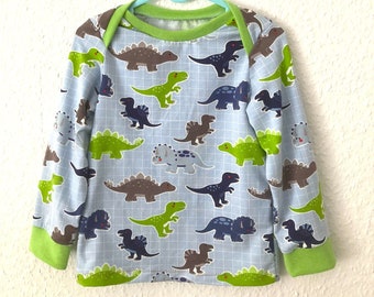 Long-sleeved shirt, toddlers, motif: dinosaurs, from size 92 to 116