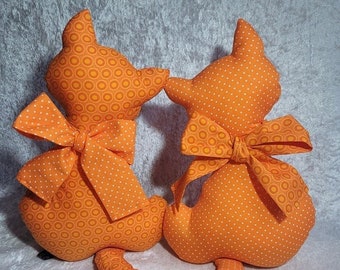 Orange cat couple / cat / decoration / doorstop / decorative cat / window decoration