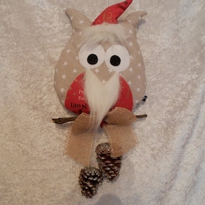 Owl on the branch / decoration / hanging decoration / window decoration image 1