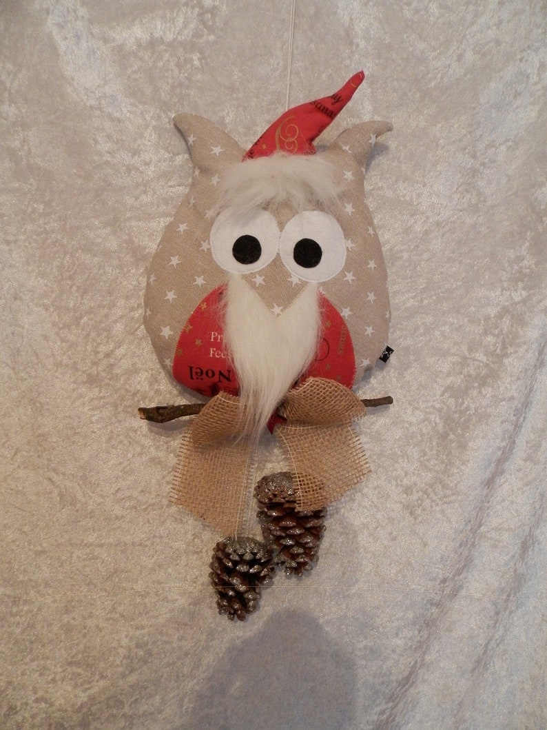 Owl on the branch / decoration / hanging decoration / window decoration image 1