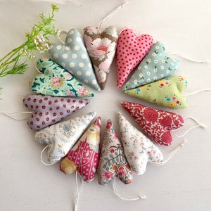 Stoffherzchen „shabby“ mit Aufhänger, handmade (1 St.)