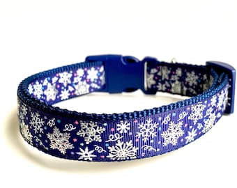 winter themed dog collars