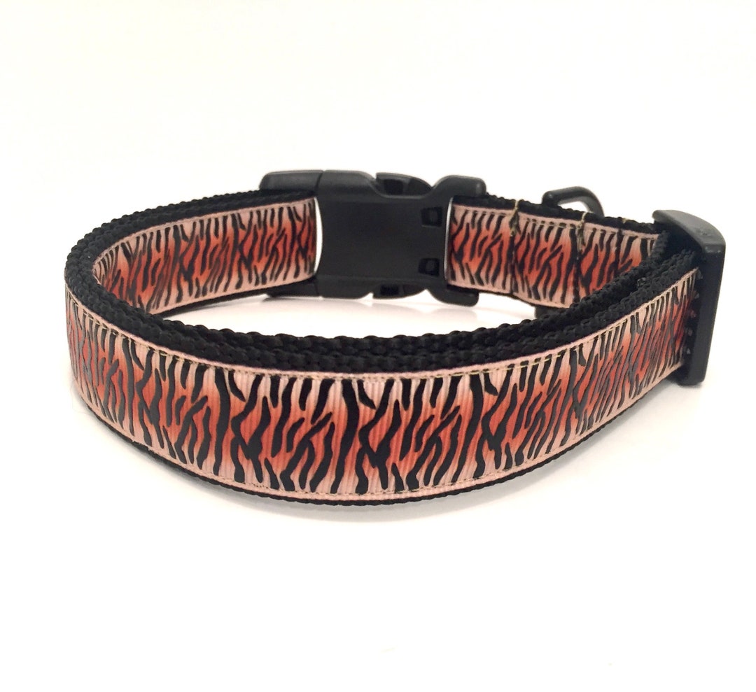 Tiger Print Dog Collar Etsy