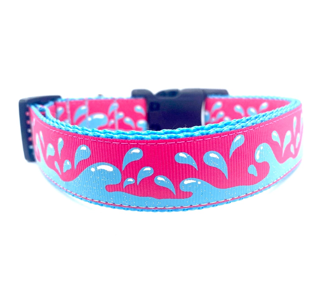 Splashing Water Dog Collar Etsy