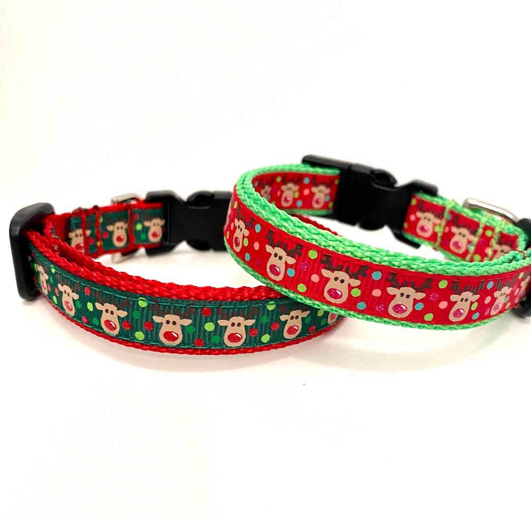 Reindeer Christmas Breakaway Cat Collar Etsy