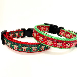 Reindeer Christmas Seasonal Breakaway Cat Collar