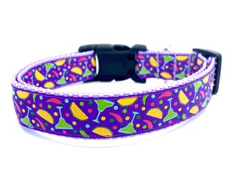 Fiesta Tacos Margaritas and Peppers Dog Collar