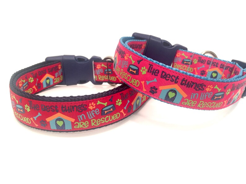 Rescue Dog Collar Etsy