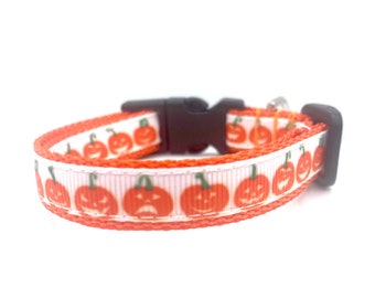 Pumpkin Faces Breakaway Cat Collar