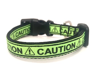 Caution Breakaway Cat Collar