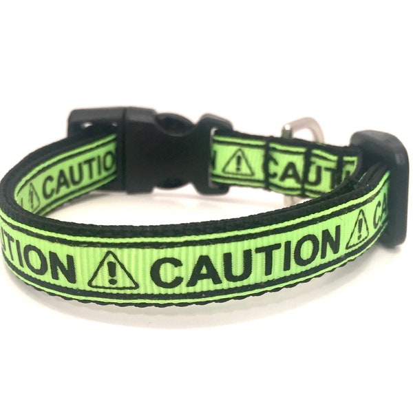 Caution Breakaway Cat Collar