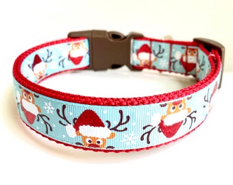 Christmas Santa Reindeer Dog Collar