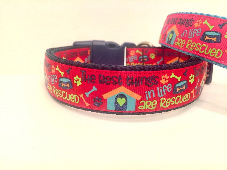 Rescue Dog Collar Etsy