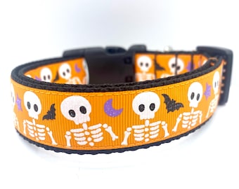 Spooky Skeletons Halloween Dog Collar