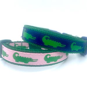 Alligator Breakaway Cat Collar