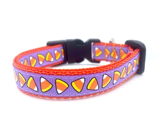 Candy Corn Halloween Breakaway Cat Collar