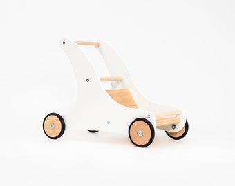 "Sharky" baby walker white with brake system