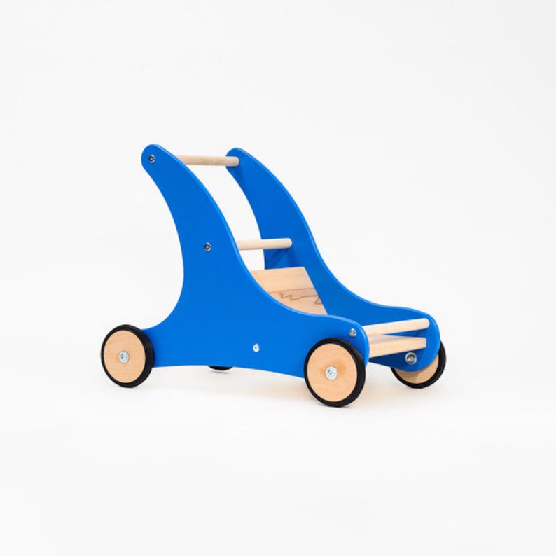 Lauflernwagen Sharky Blau mit Bremssystem Bild 1