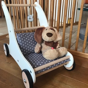 "Sharky" baby walker white with brake system