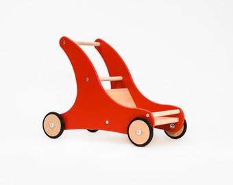 Baby walker "Sharky" red with braking system