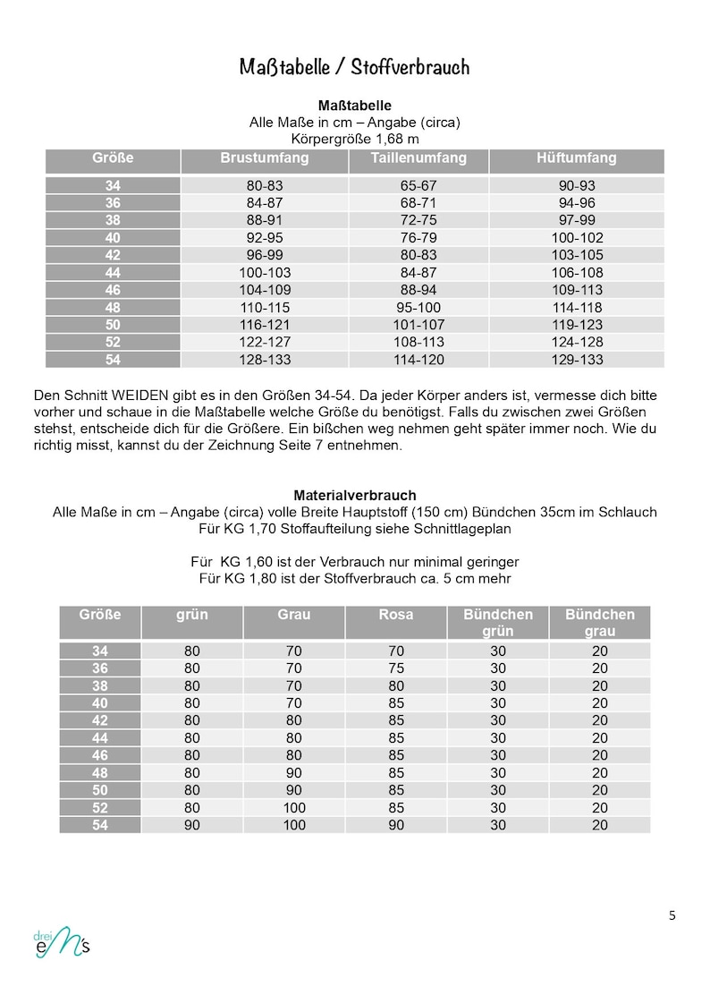 PDF Schnittmuster Hoodie Damen in den Größen 34-54 deutsche Anleitung, Mit Taschen und Teilungen, Kapuze oder Rundhalsbündchen Bild 9