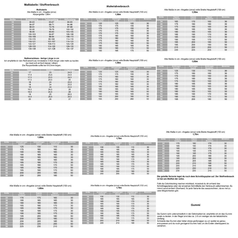 PDF Schnittmuster Troyer Damen in den Größen 34-56 deutsche Anleitung, mit Reißverschluss, Kapuze, Stehkragen und Videotutorials Bild 2