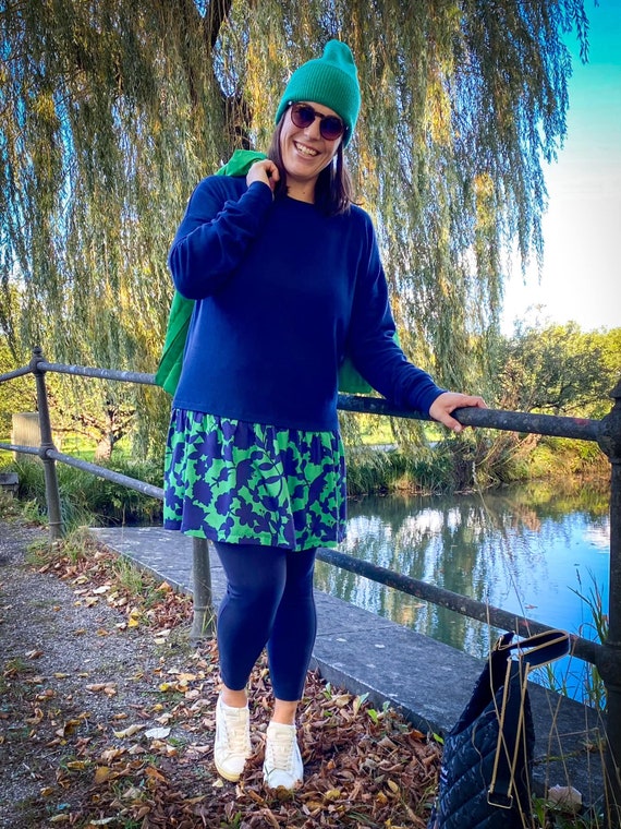 PDF Pattern Hoodie Dress Women Size 34-56 German Instructions