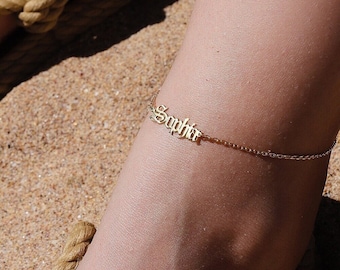 Name Anklet, Personalized Silver Anklet, Personalized Anklet, Personalized Name Anklet, Gift For Her