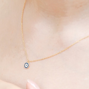 Evil Eye Anhänger Halskette, 925 Sterling Silber Halskette, Schutz Talisman Geschenk für Sie, Muttertagsgeschenk