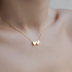 Colar com inicial 3D, colar com letras, colar com nome, colar para mulheres, presentes personalizados, colar personalizado, presente de Natal
