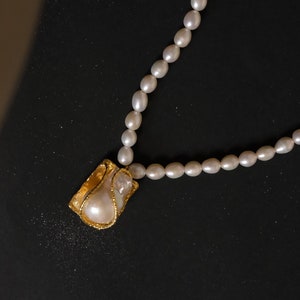 Baroque Pearl Necklace, Irregular Pearl Necklace, Bridesmaid Gifts, Gifts for Her, By Art and Crafts Jewelry