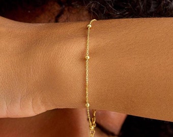 Elegant Satellite Bracelet, Minimalist Bracelet, Perfect for Elegant Everyday Wear, Perfect Gift for Women, Christmas Gifts