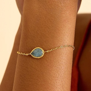 Aquamarine Bracelet, Birthstone Jewelry, Minimalist Jewelry, Boho Bracelet, Dainty Bracelet, Aquamarine Jewelry, Christmas Gift