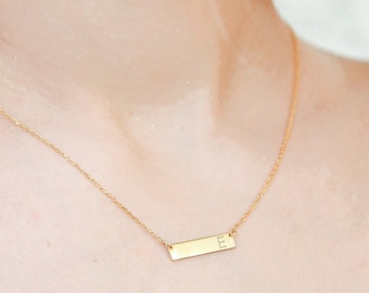 Winzige Bar Halskette, benutzerdefinierte Halskette, zierliche Bar Halskette Geschenk für sie, handgemachter Schmuck, personalisierte Geschenke, Geschenke für Frauen, Geschenk für Mutter