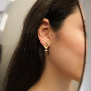 Natural Black Pearl Earrings, Dark Pearl Earrings, Elegant Earrings, Delicate Stud Earrings, Pearl Jewelry, Bridesmaid Gift, Gift for Mother image 5