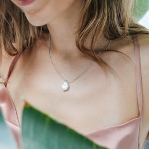 Baroque Pearl Pendant Necklace, Irregular Pearl Necklace, Bridesmaid Gifts, Layered Necklace, Gifts for Her image 8