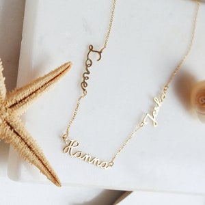 Christmas Gift for Mom, Family Necklace, Multi-Name Necklace, 18k Gold, Cristmas Jewelry ,Gift for HER image 4